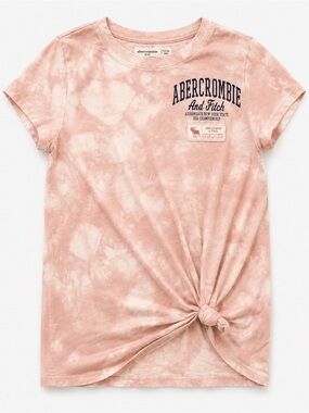 Abercrombie & Fitch Blush Pink Tie-Dye Knot Tee
